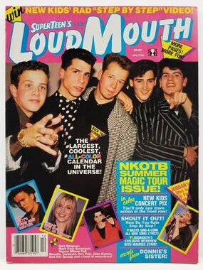 Super Teen Loud Mouth Magazine Vintage 1990 New Kids on Block NKOTB Calendar 90s